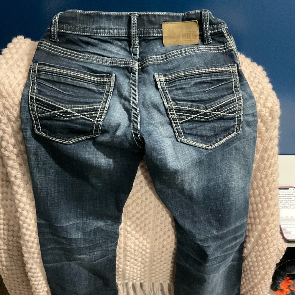 BKE Women's Dark Blue Straight Leg Jeans